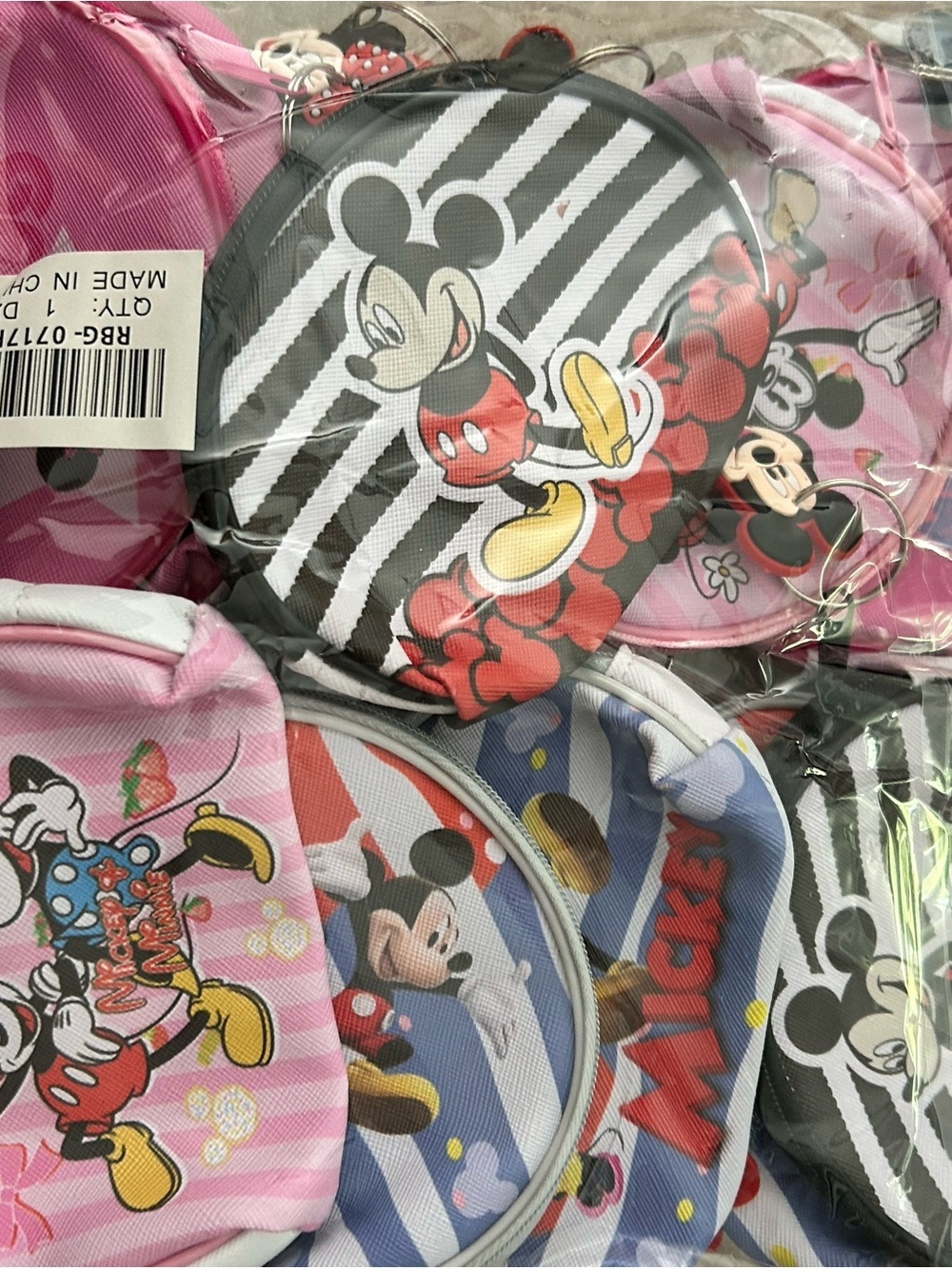4/$100 wallets Mickey Mouse Kids Coin Purse - Pink & Black
